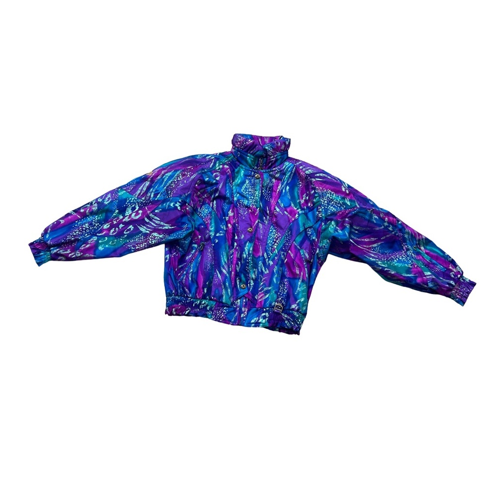80s Colorful Animal Print Ski Jacket by Descente